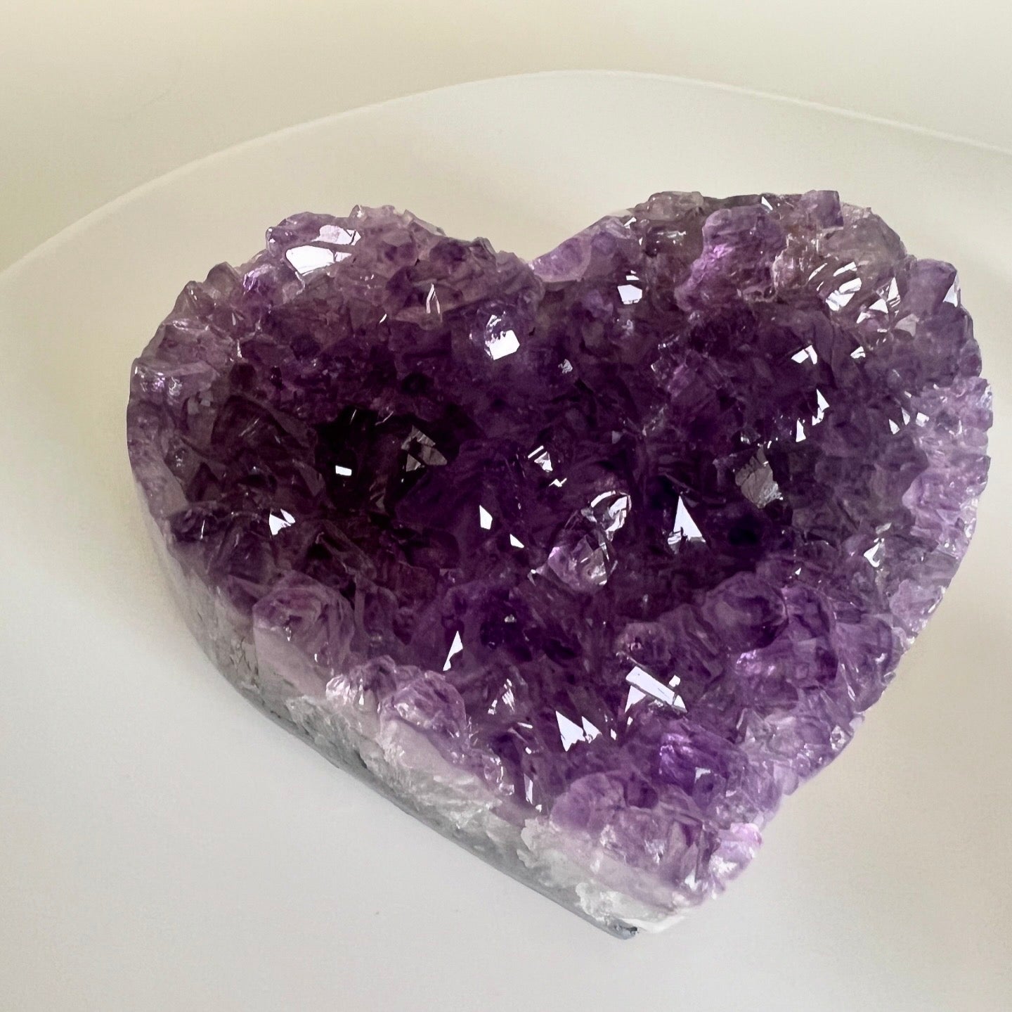 Purple Amethyst Heart on Stand - 752g