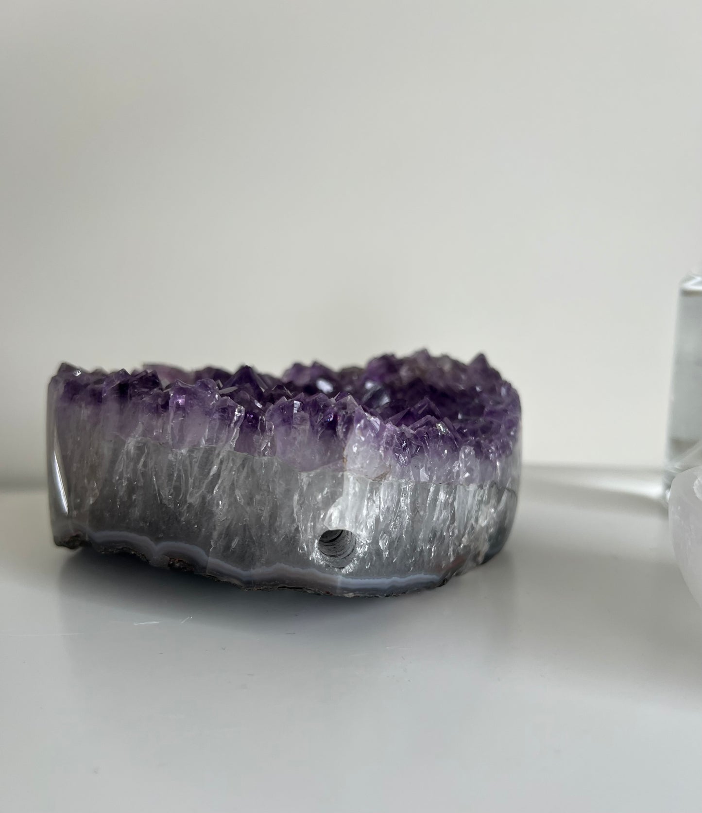 Purple Amethyst Heart on Stand - 752g