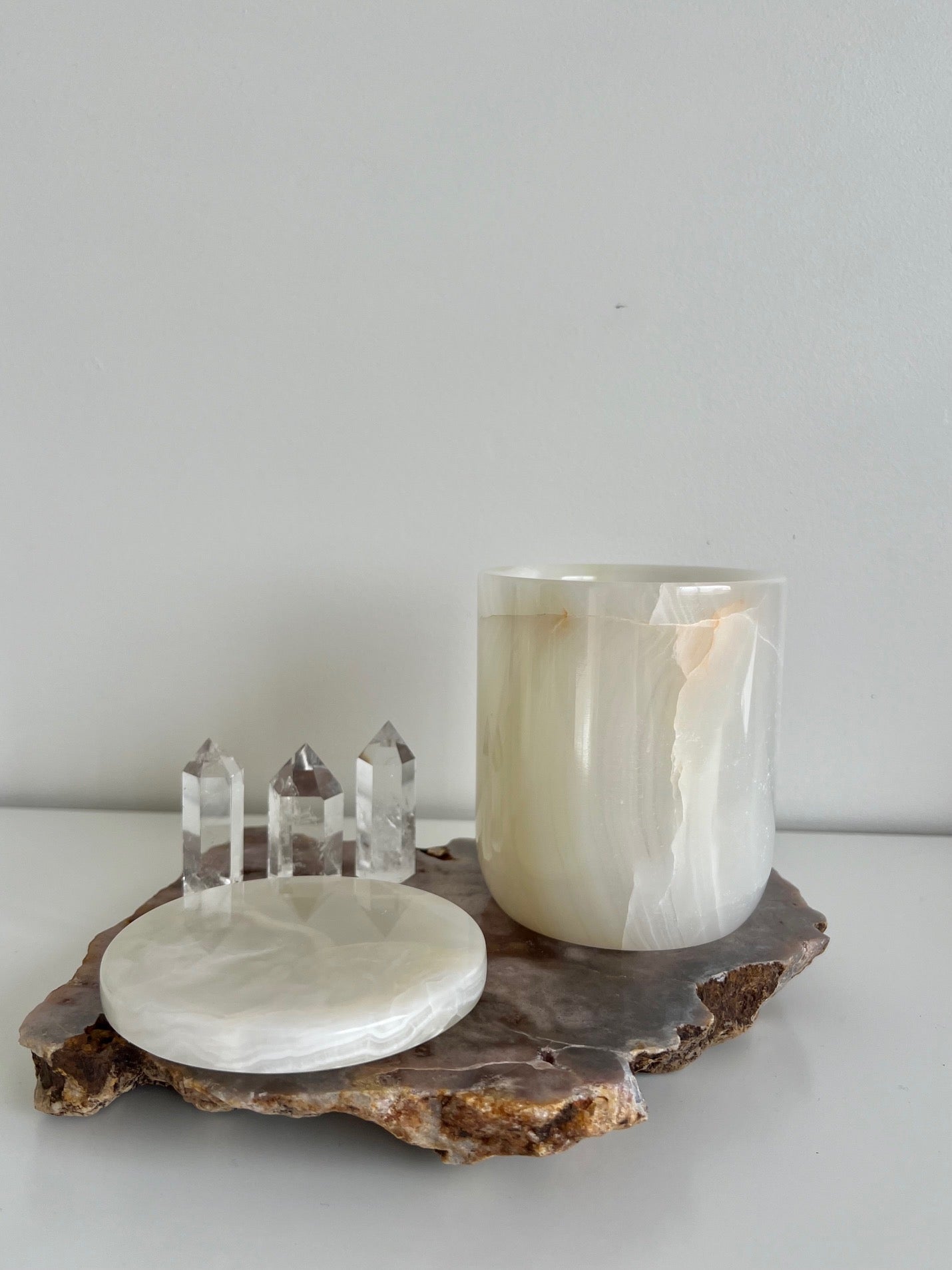 Onyx Candle Holder - Natural 1.55kg