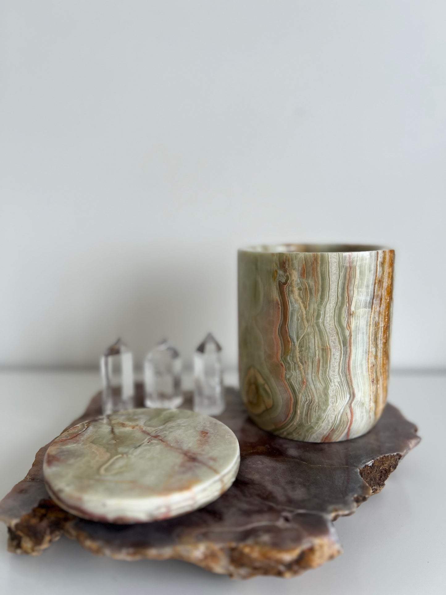Onyx Candle Holder - Green 1.55kg