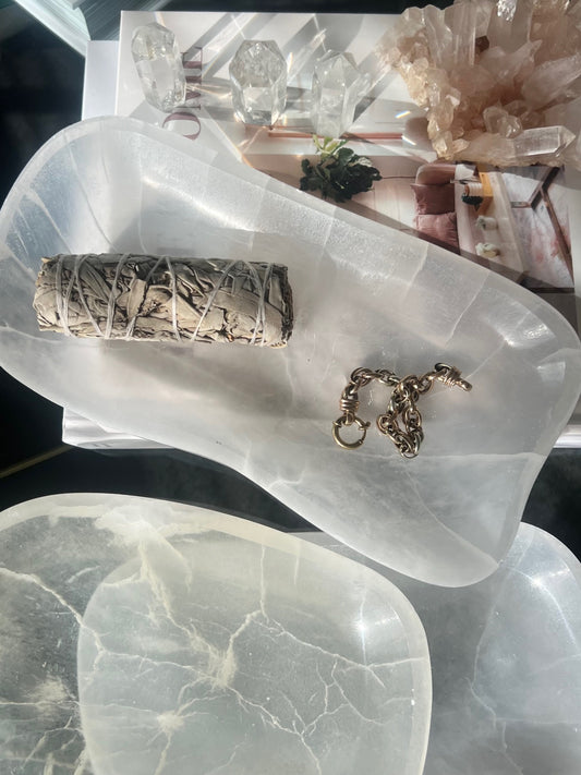 Selenite Platter - 698g