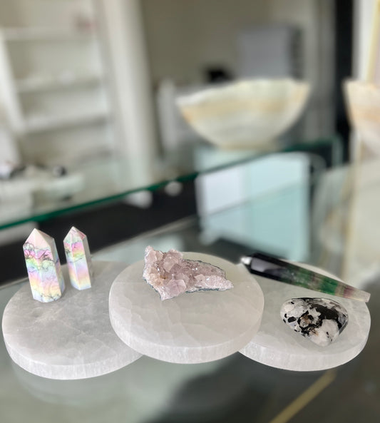 Selenite Charging Plate - 544g