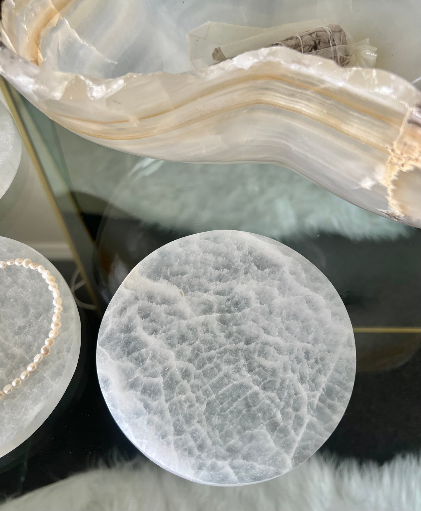 Selenite Charging Plate - 544g