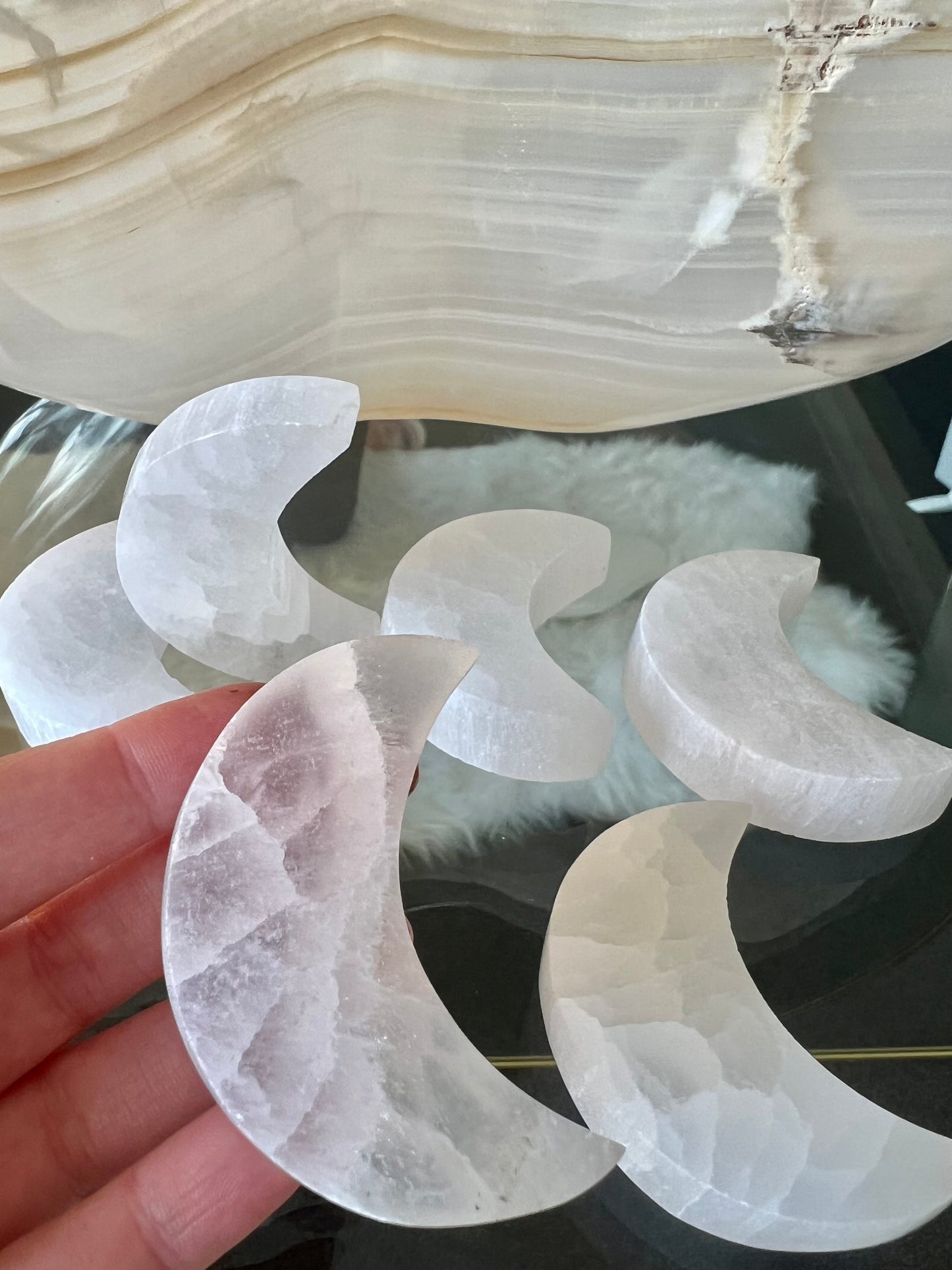 Selenite Moon - 67g