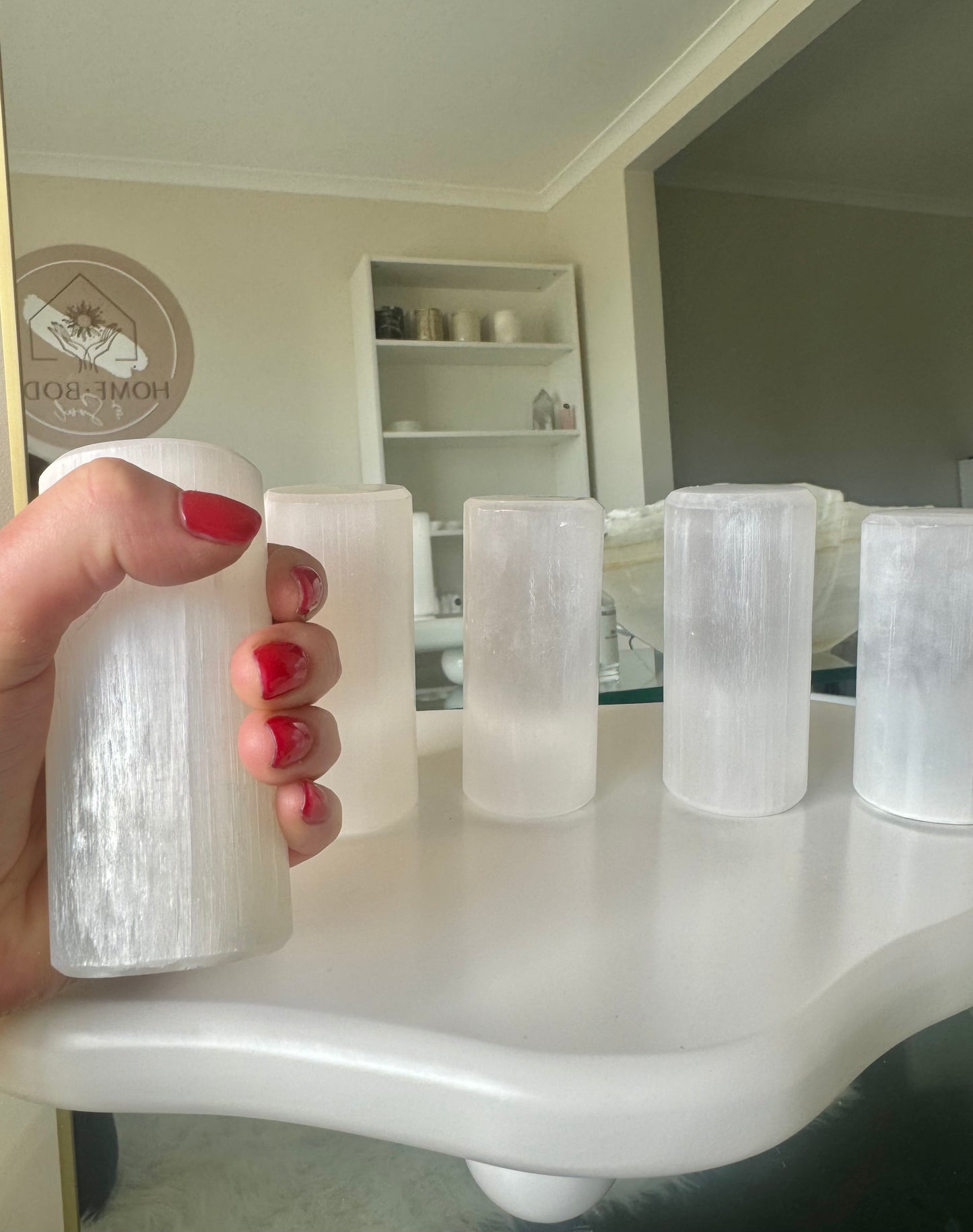 Selenite Harmoniser Cylinder - 333g