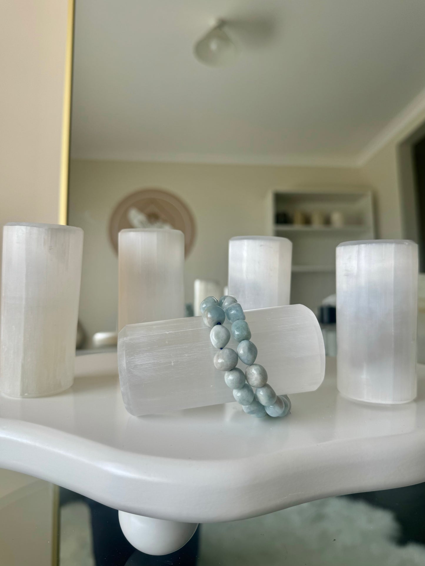 Selenite Harmoniser Cylinder - 333g