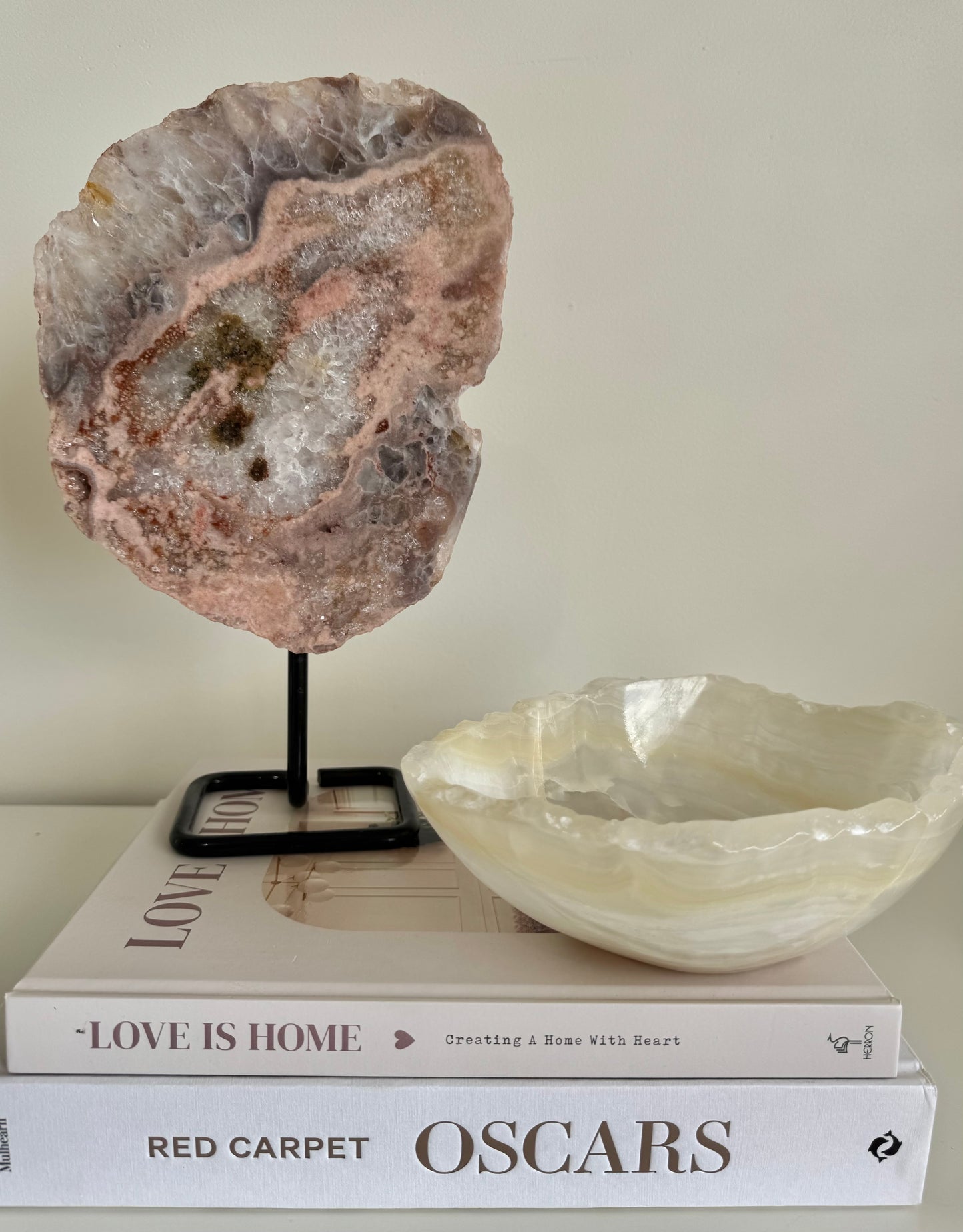 Pink Amethyst Slab on Stand - 2.45kg