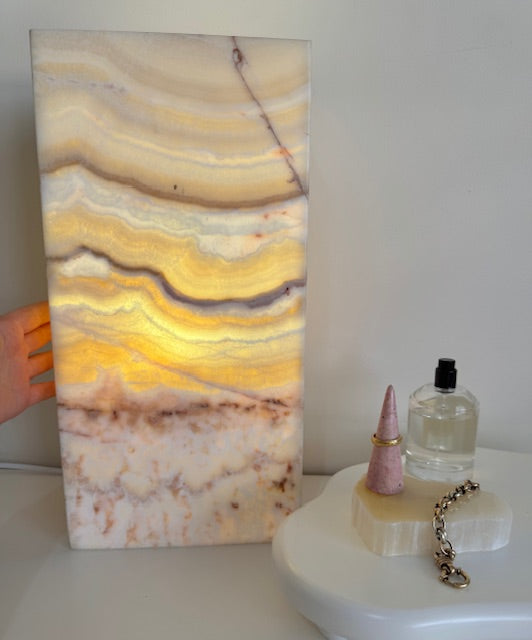 Calcite Lamp - Sunset, Rectangle