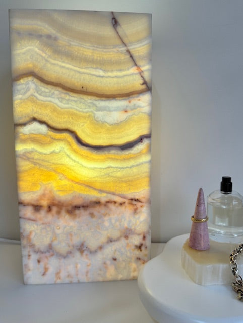 Calcite Lamp - Sunset, Rectangle