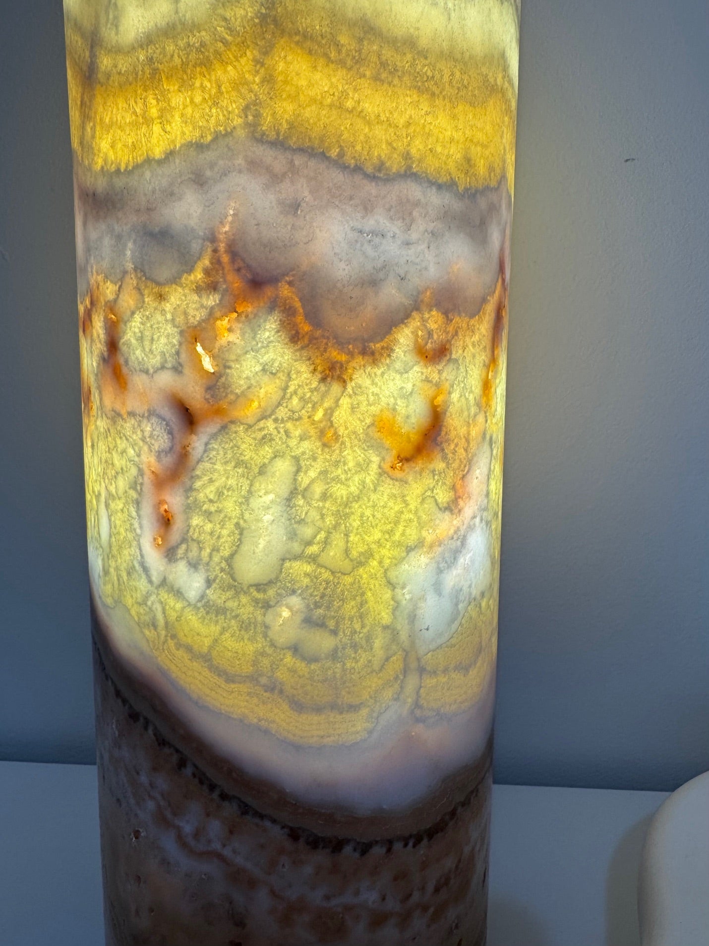 Calcite Lamp - Sunset, round
