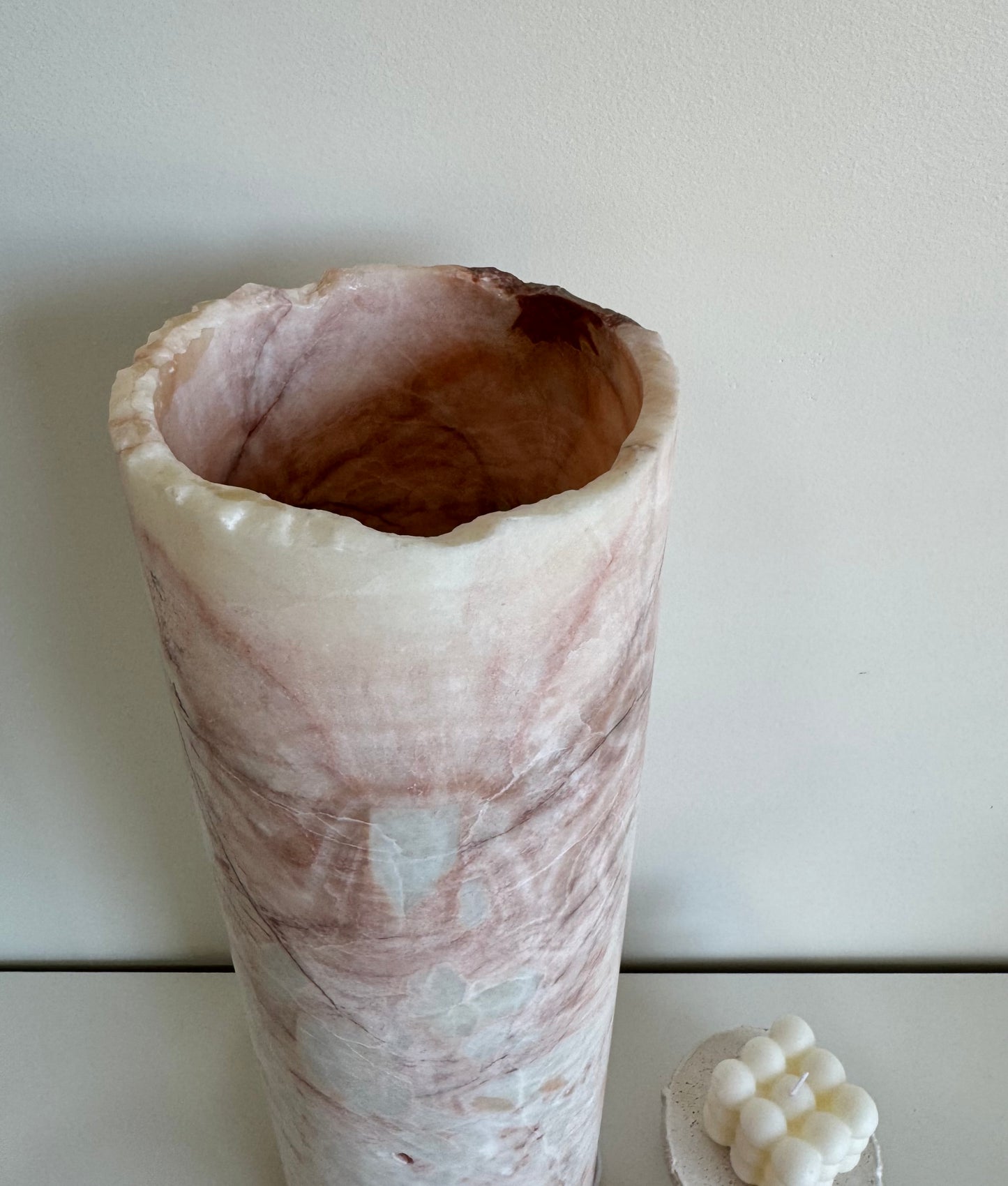 Calcite Lamp - Cherry Blossom