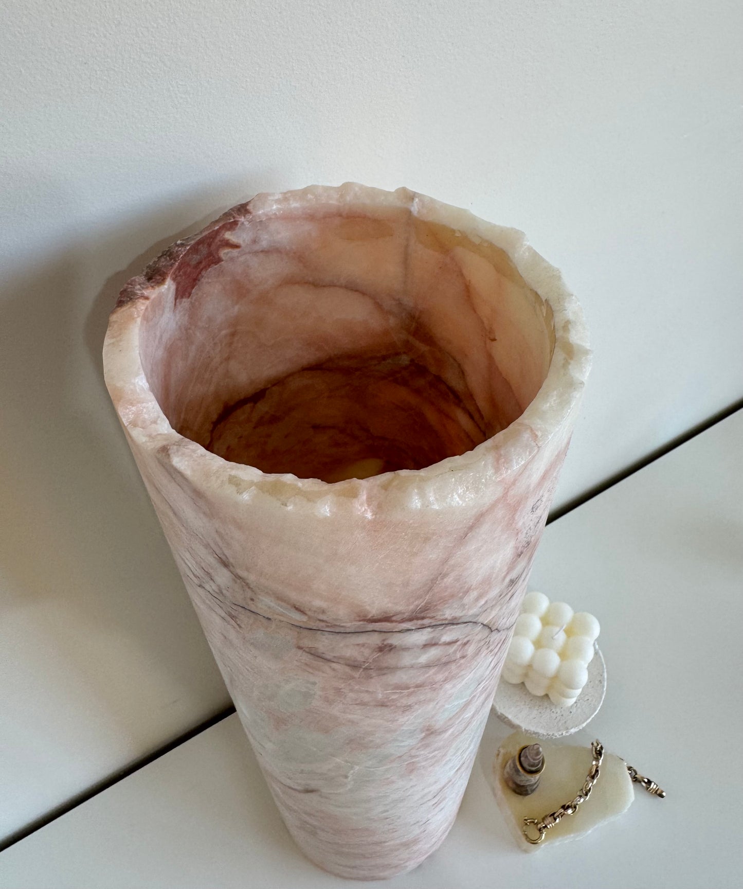 Calcite Lamp - Cherry Blossom