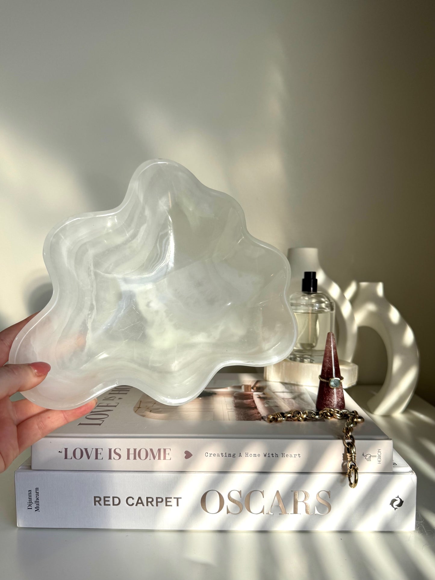 Calcite Bowl - Scalloped
