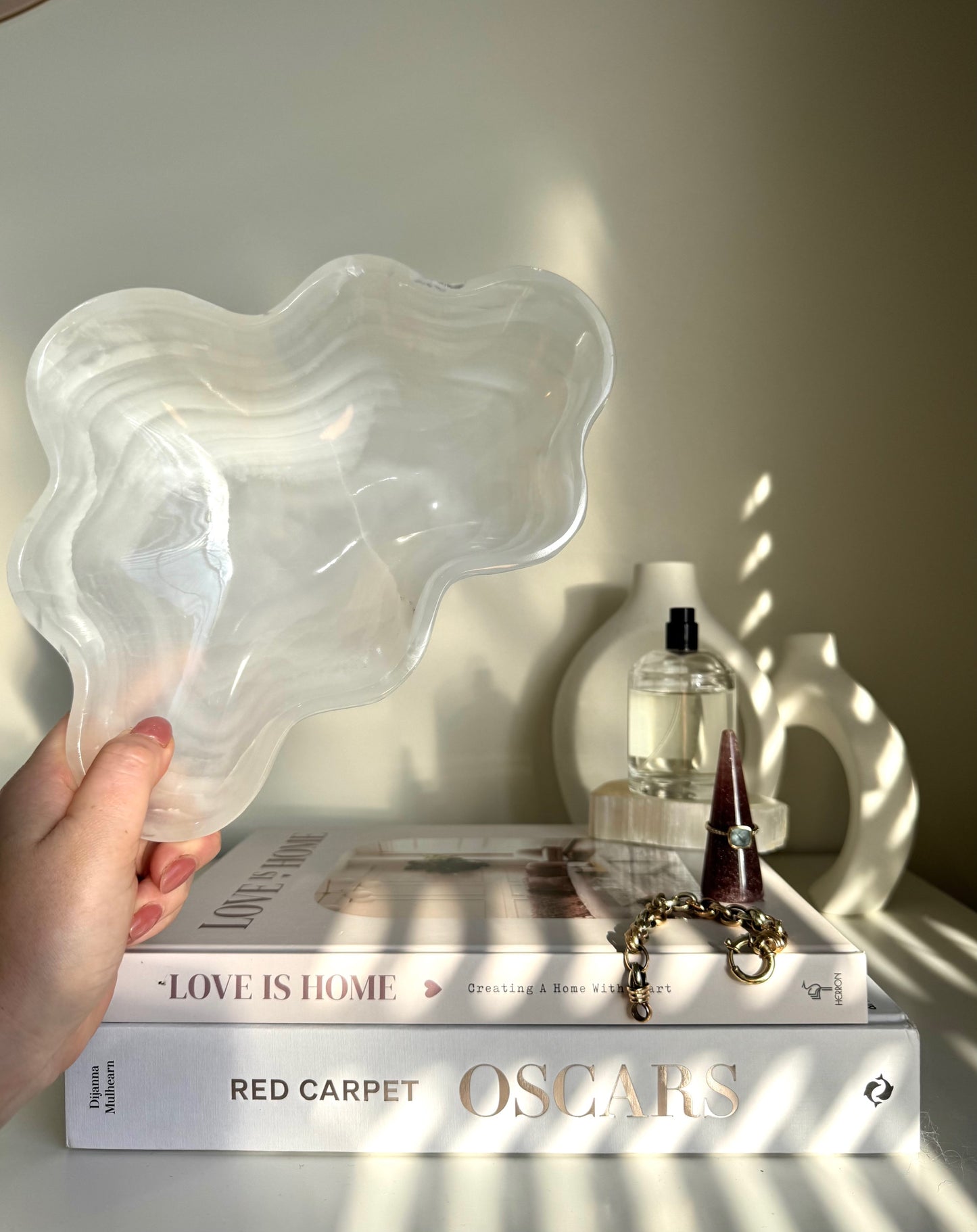 Calcite Bowl- Scalloped