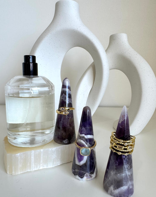 Ring Holder - Amehyst Crystal