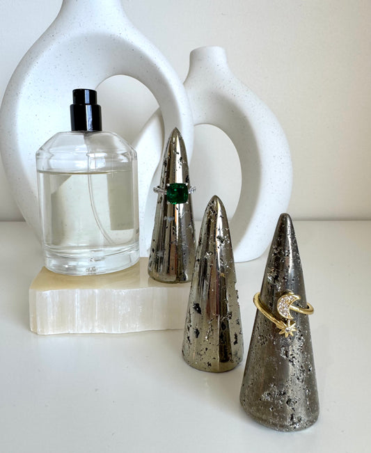 Ring Holder - Pyrite Crystal