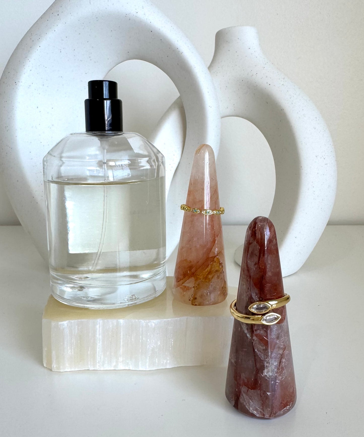 Ring Holder - Fire Quartz Crystal