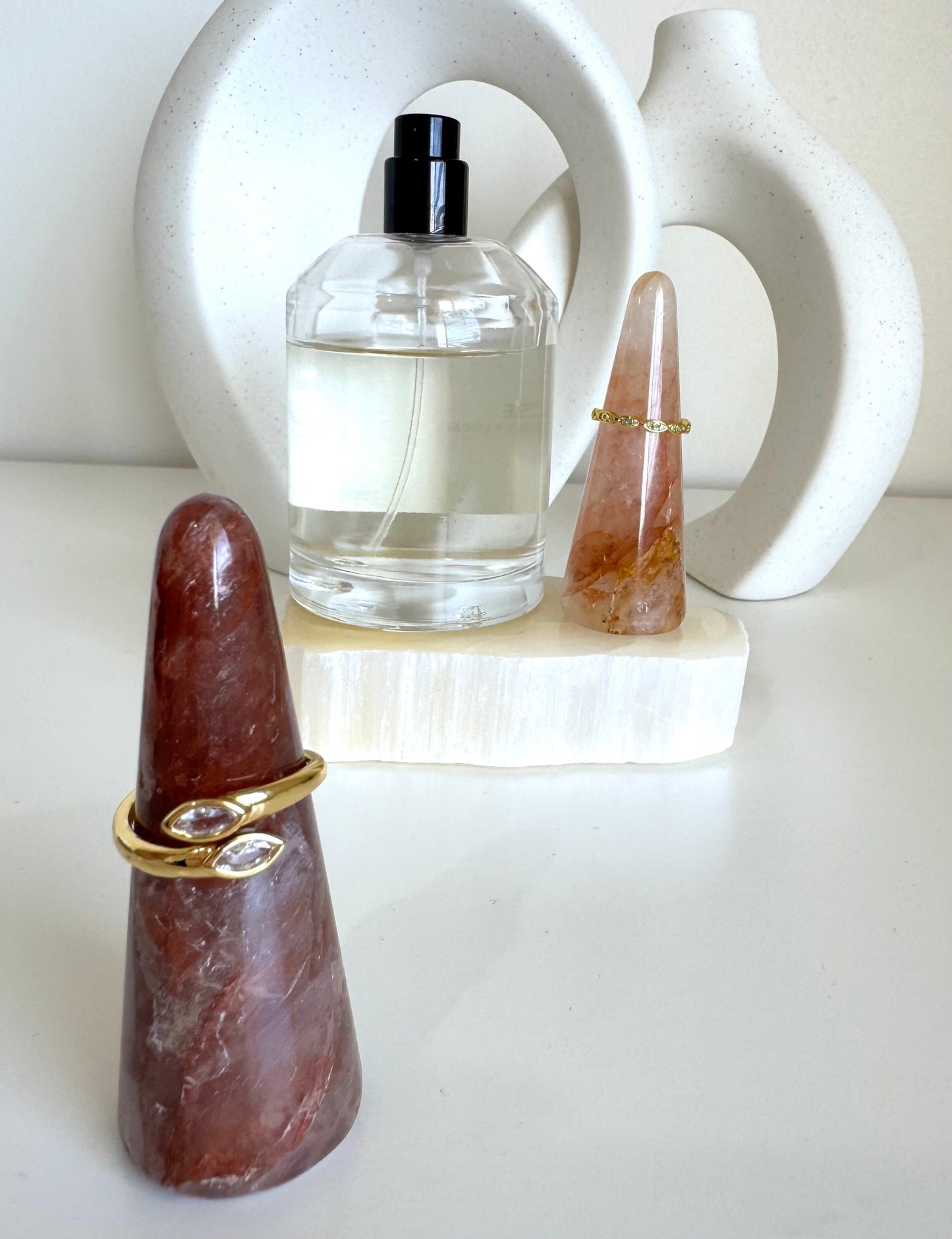 Ring Holder - Fire Quartz Crystal