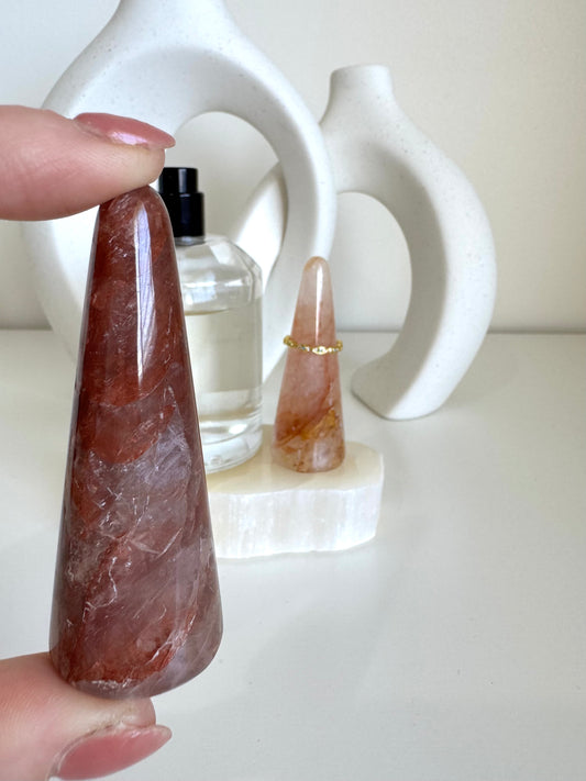 Ring Holder - Fire Quartz Crystal