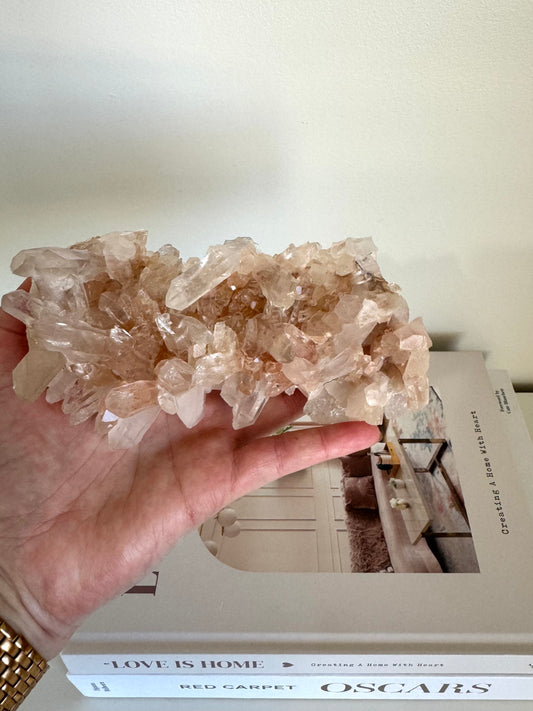 Pink Himalayan Quartz Cluster
