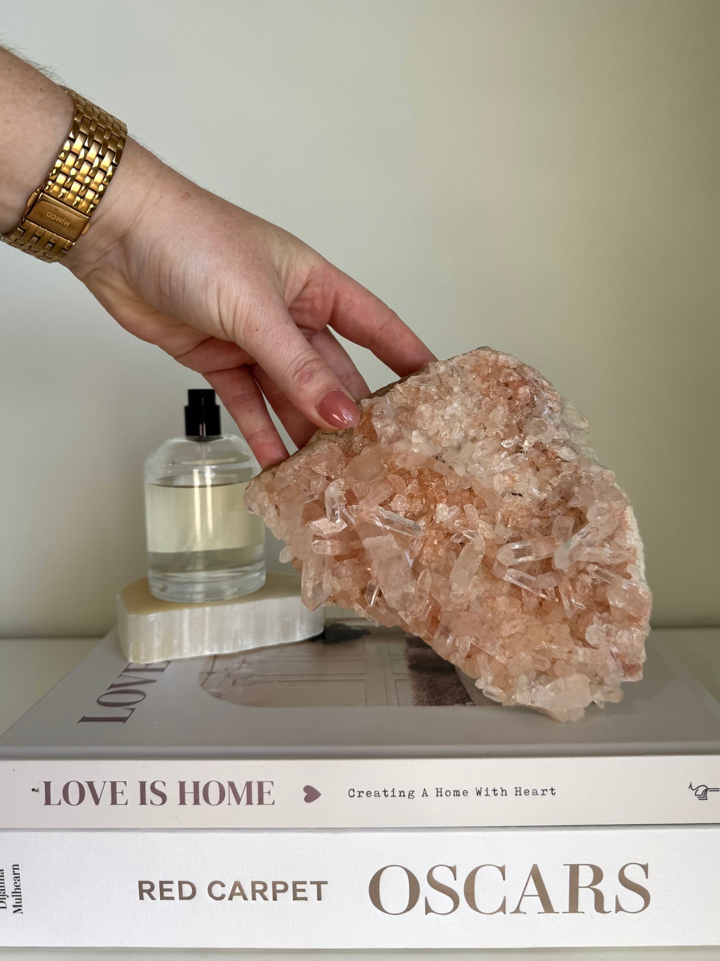Pink Himalayan Quartz Cluster