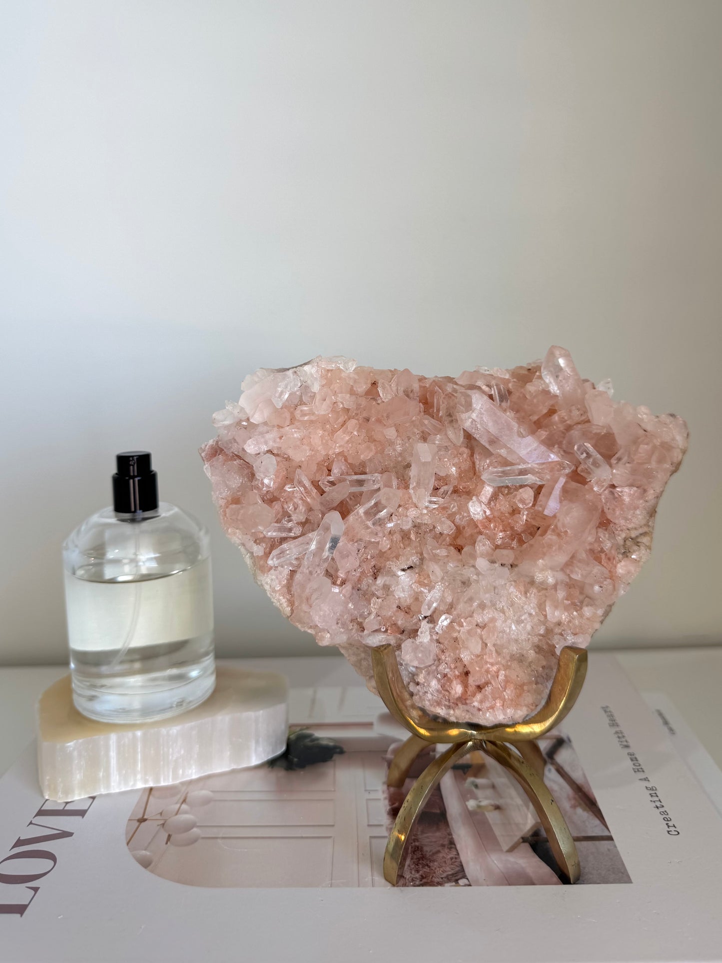 Pink Himalayan Quartz Cluster