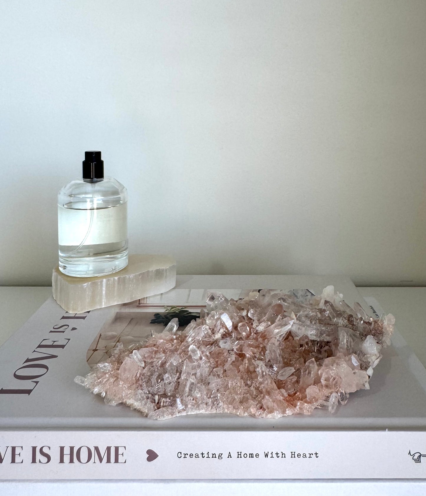 Pink Himalayan Quartz Cluster