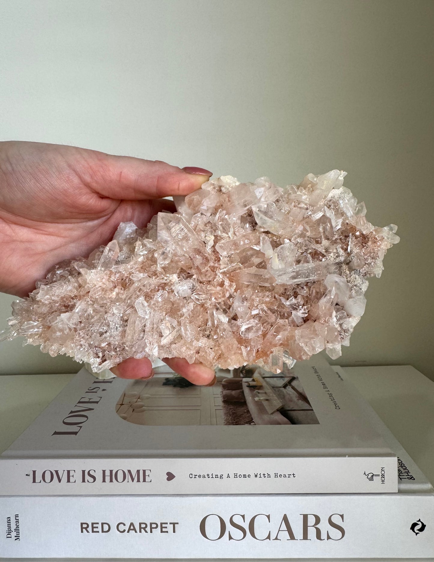 Pink Himalayan Quartz Cluster