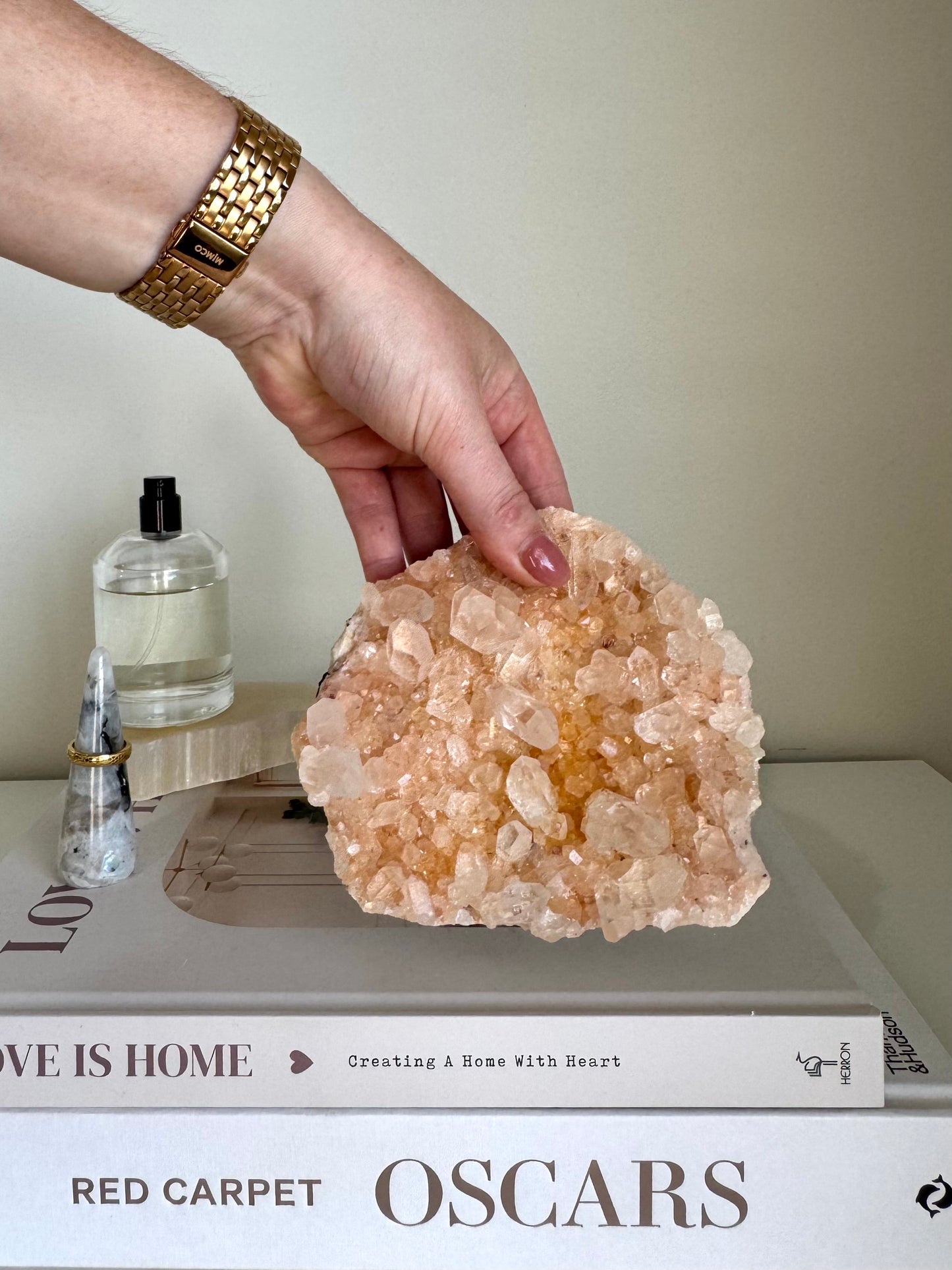 Pink Himalayan Quartz Cluster