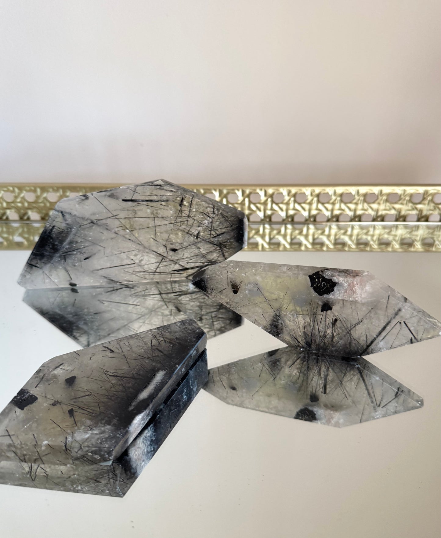 Black Tourmilanated Quartz Slab