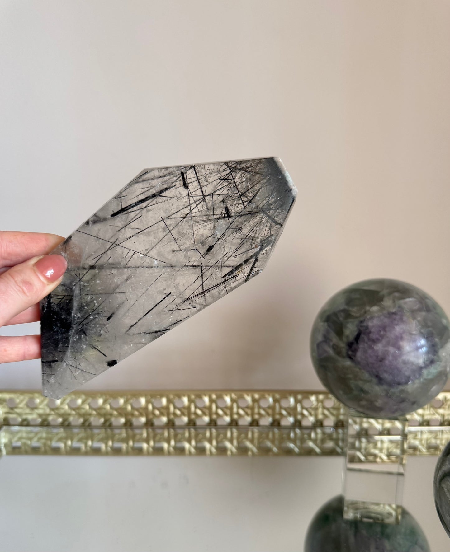 Black Tourmilanated Quartz Slab