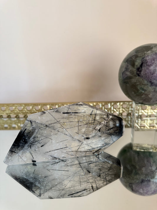 Black Tourmilanated Quartz Slab