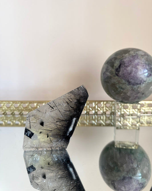 Black Tourmilanated Quartz Slab