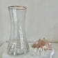 Glass Vase with Gold Trim - Large