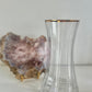 Glass Vase with Gold Trim - Medium