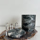 Onyx Candle Holder - Black Marble 1.55kg