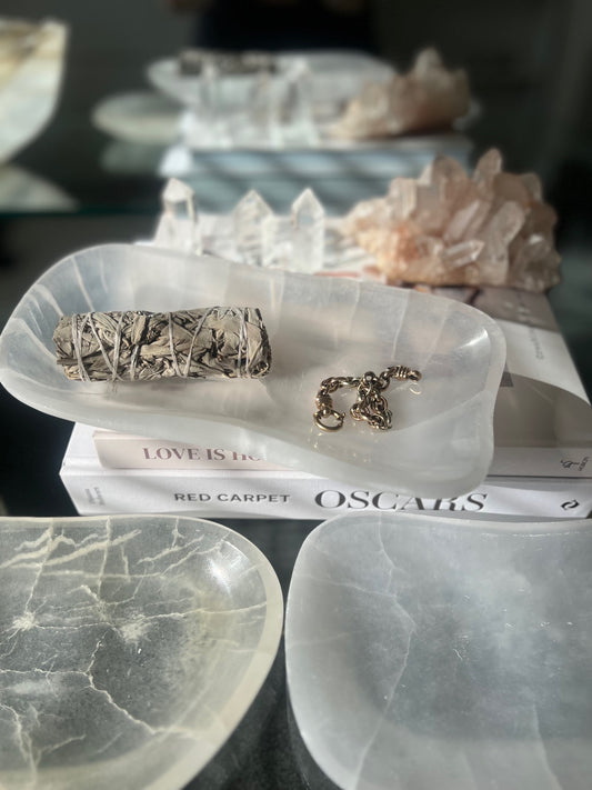 Selenite Platter - 698g