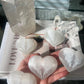 Selenite Engraved Heart - Angel Wings 140g