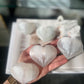 Selenite Engraved Heart - Angel Wings 140g