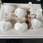Selenite Engraved Heart - Angel Wings 140g