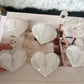 Selenite Engraved Heart - Angel Wings 140g