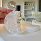 Selenite Engraved Moon - 131g