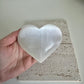 Selenite Heart palm stone - 73g