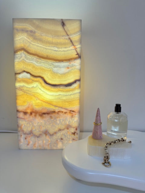 Calcite Lamp - Sunset, Rectangle