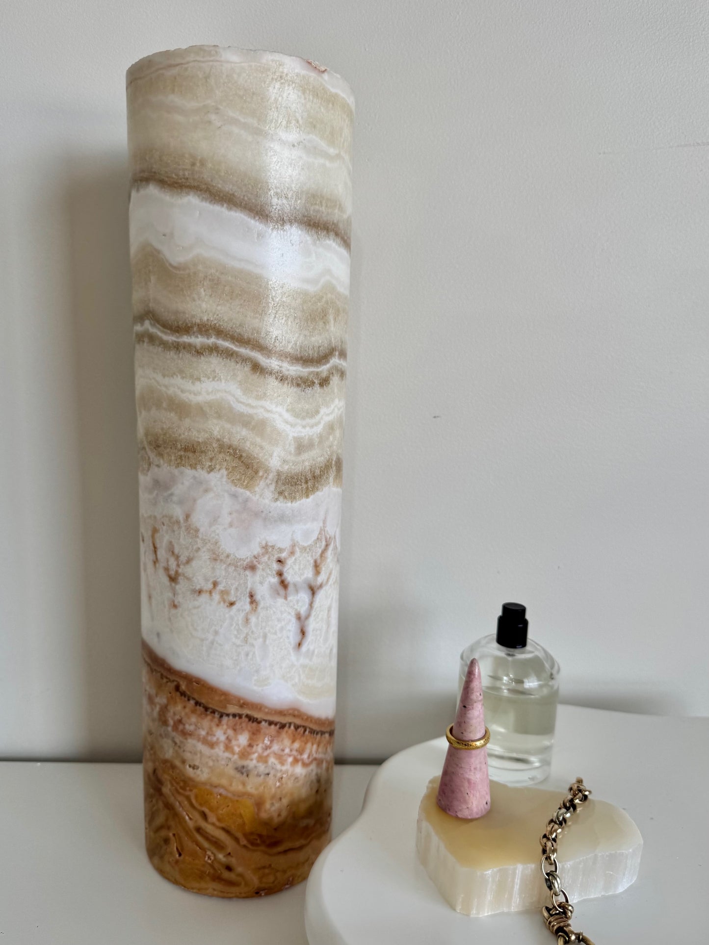 Calcite Lamp - Sunset, round