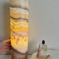 Calcite Lamp - Sunset, round