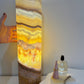 Calcite Lamp - Sunset, round
