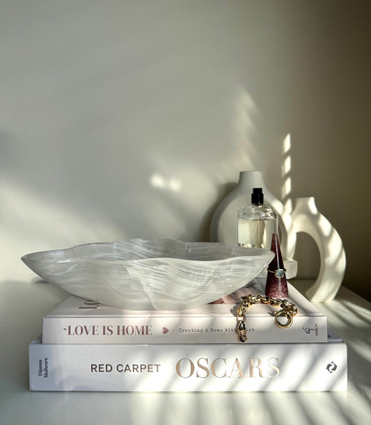 Calcite Bowl- Scalloped