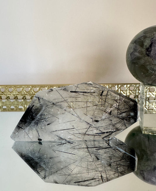 Black Tourmilanated Quartz Slab